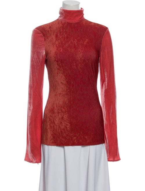 Ellery Turtleneck Long Sleeve Top Orange