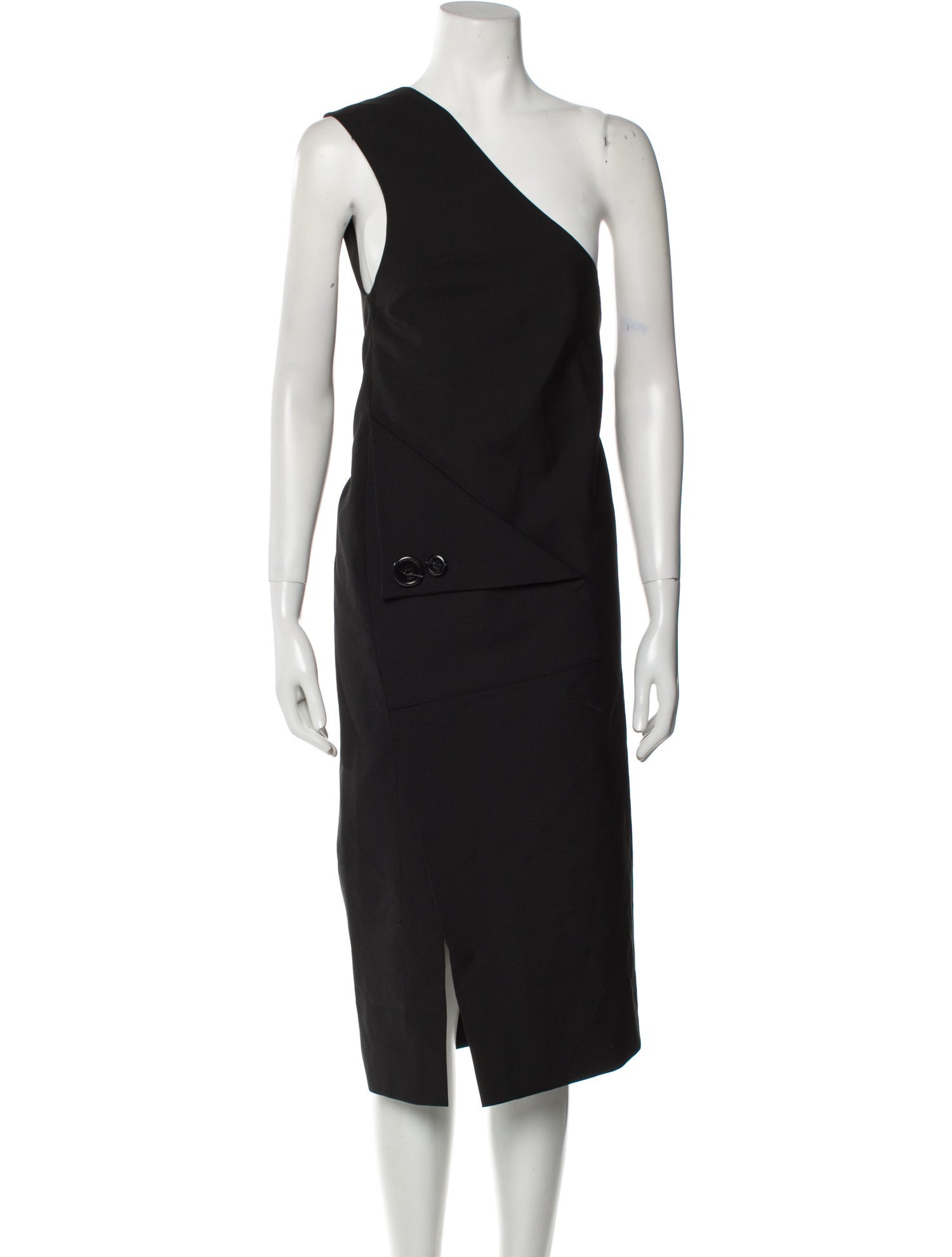 Ellery One-Shoulder Midi Length Dress