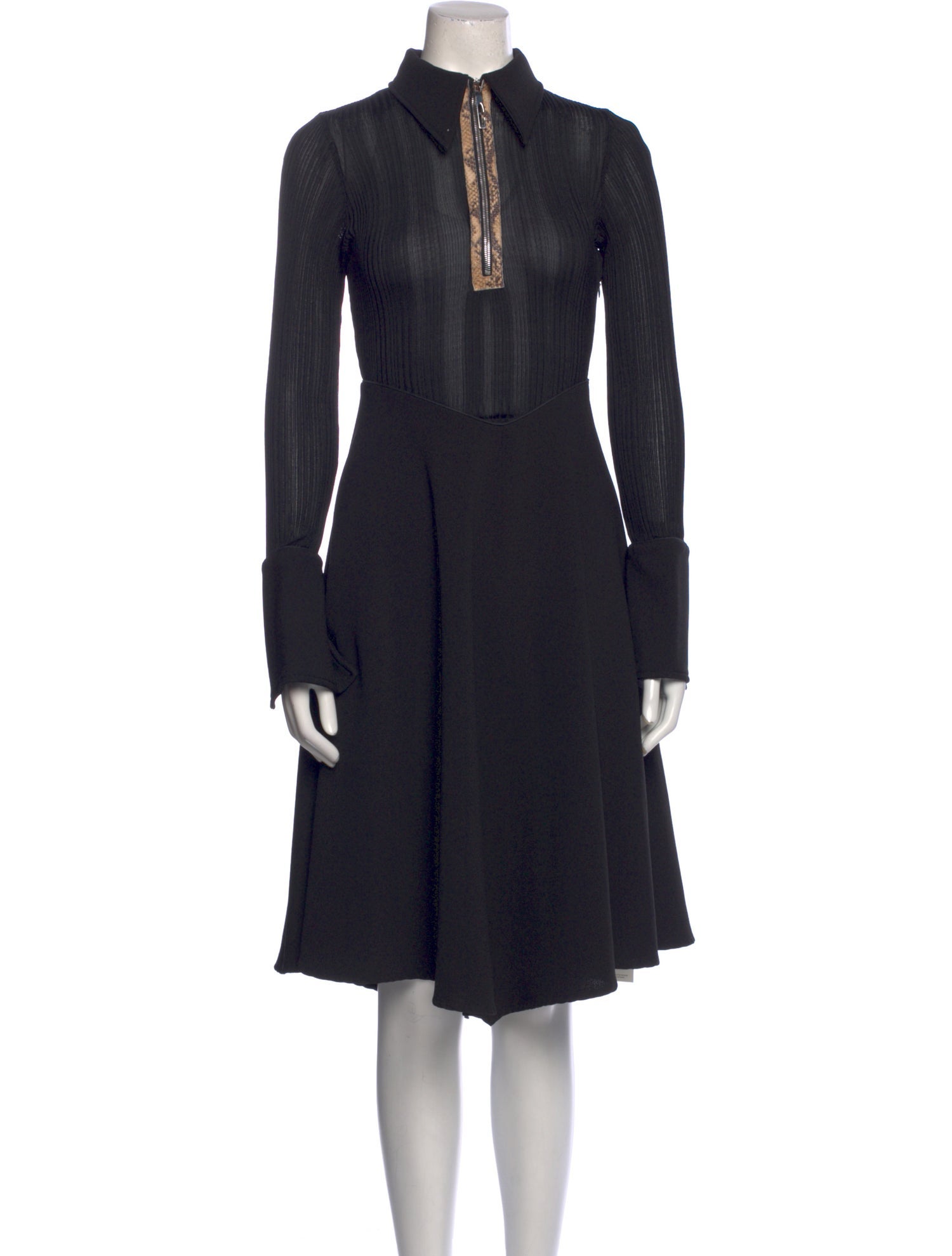 Ellery Mock Neck Midi Length Dress