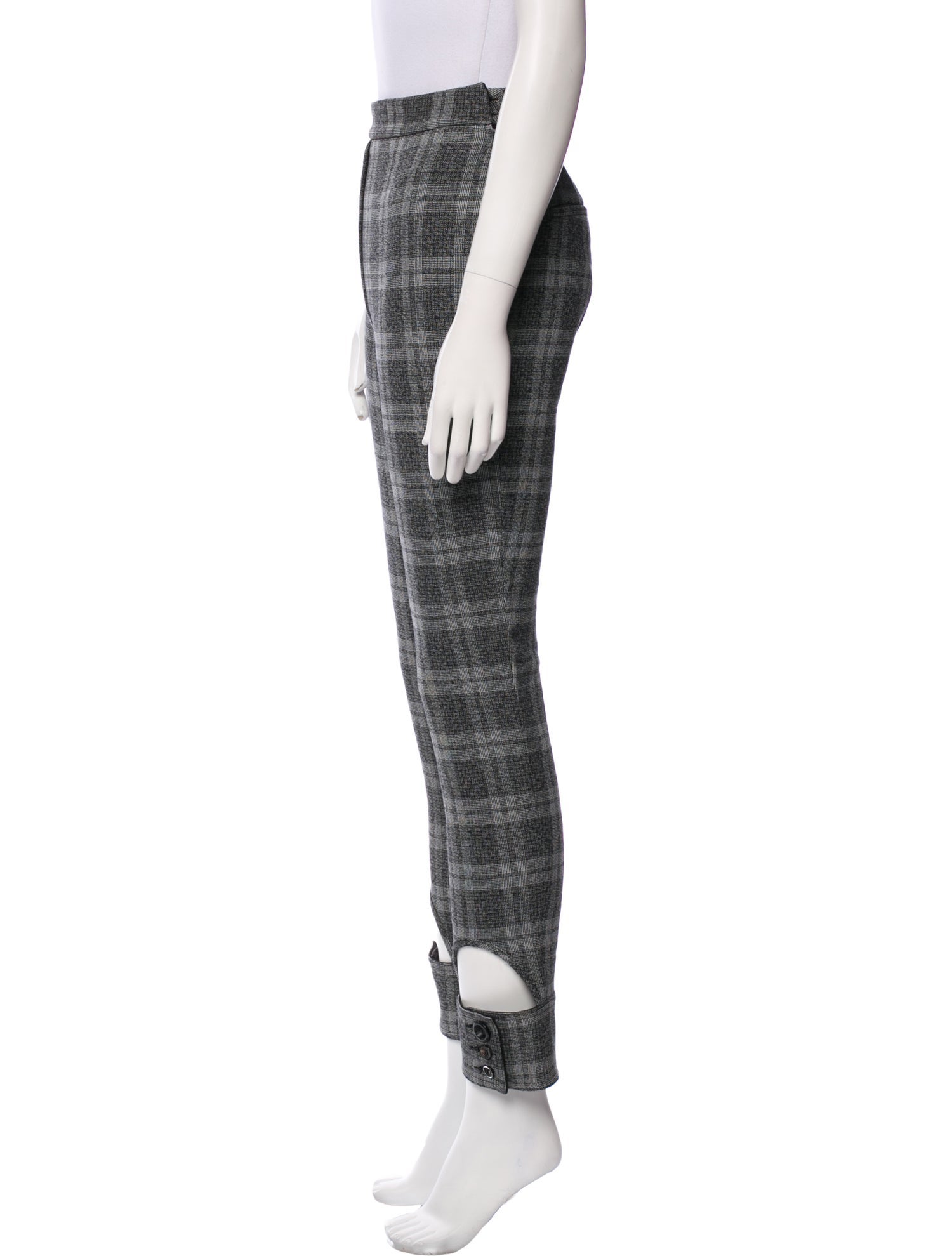 Ellery Plaid Print Straight Leg Pants