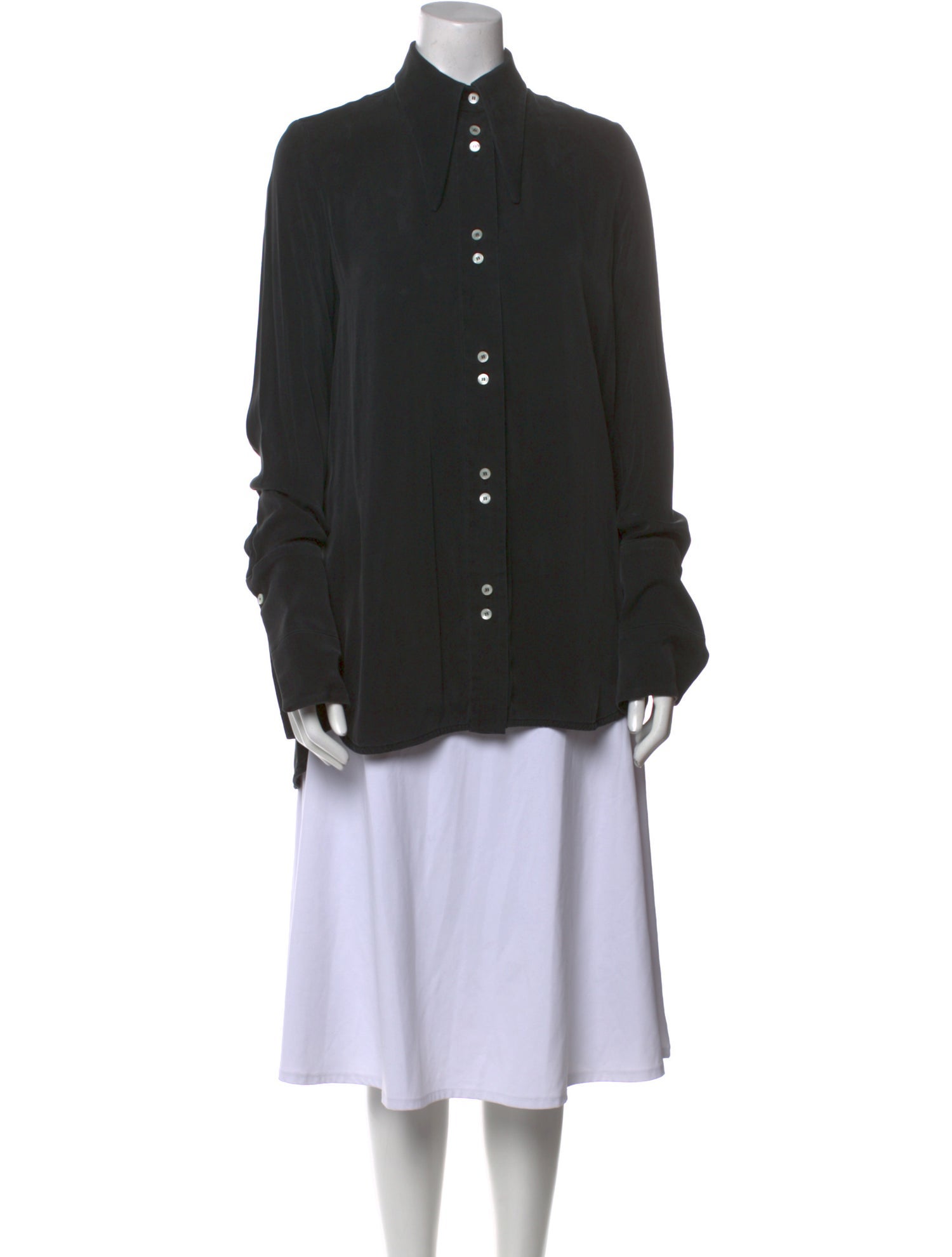 Ellery Silk Mock Neck Tunic