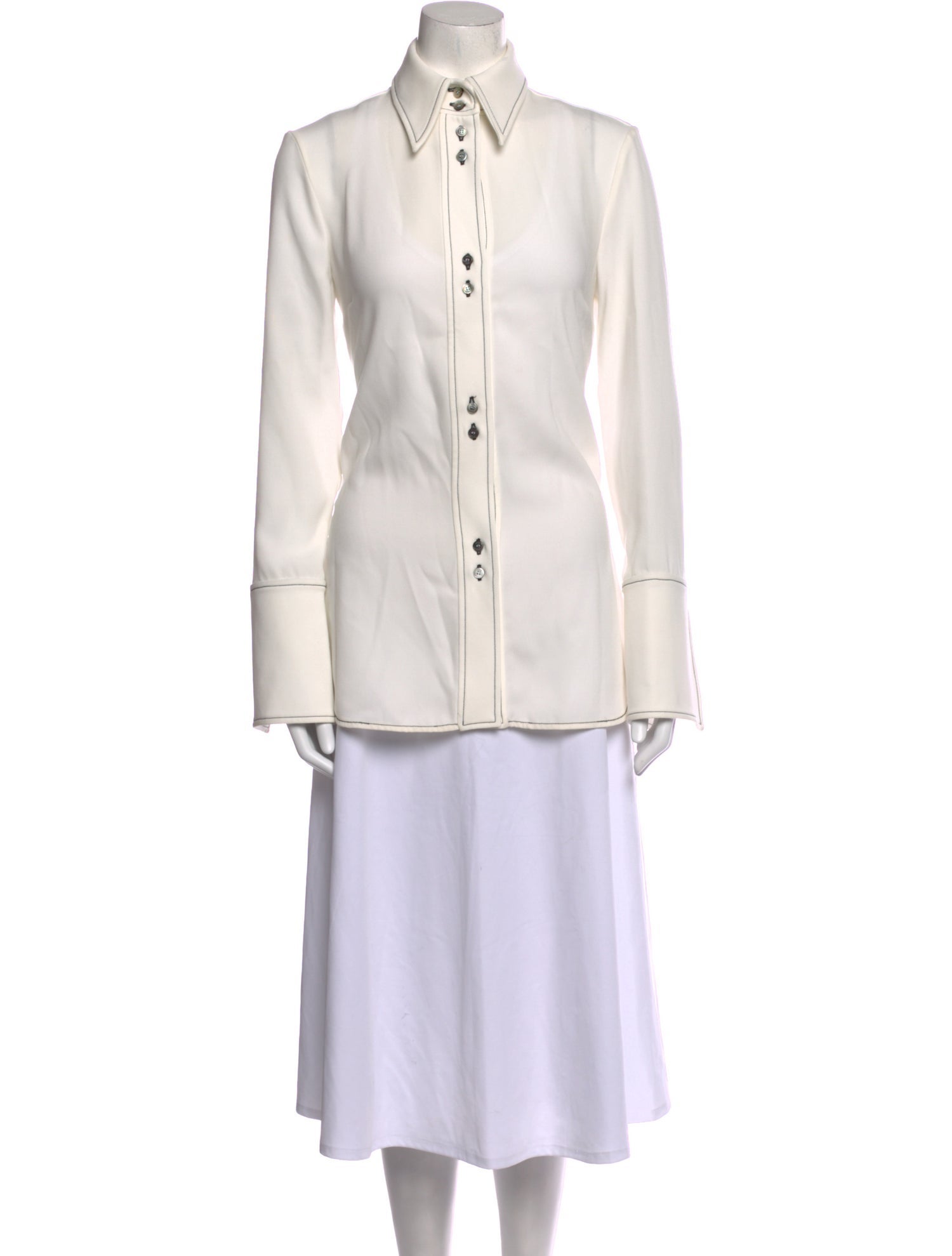 Ellery Long Sleeve Button-Up Top