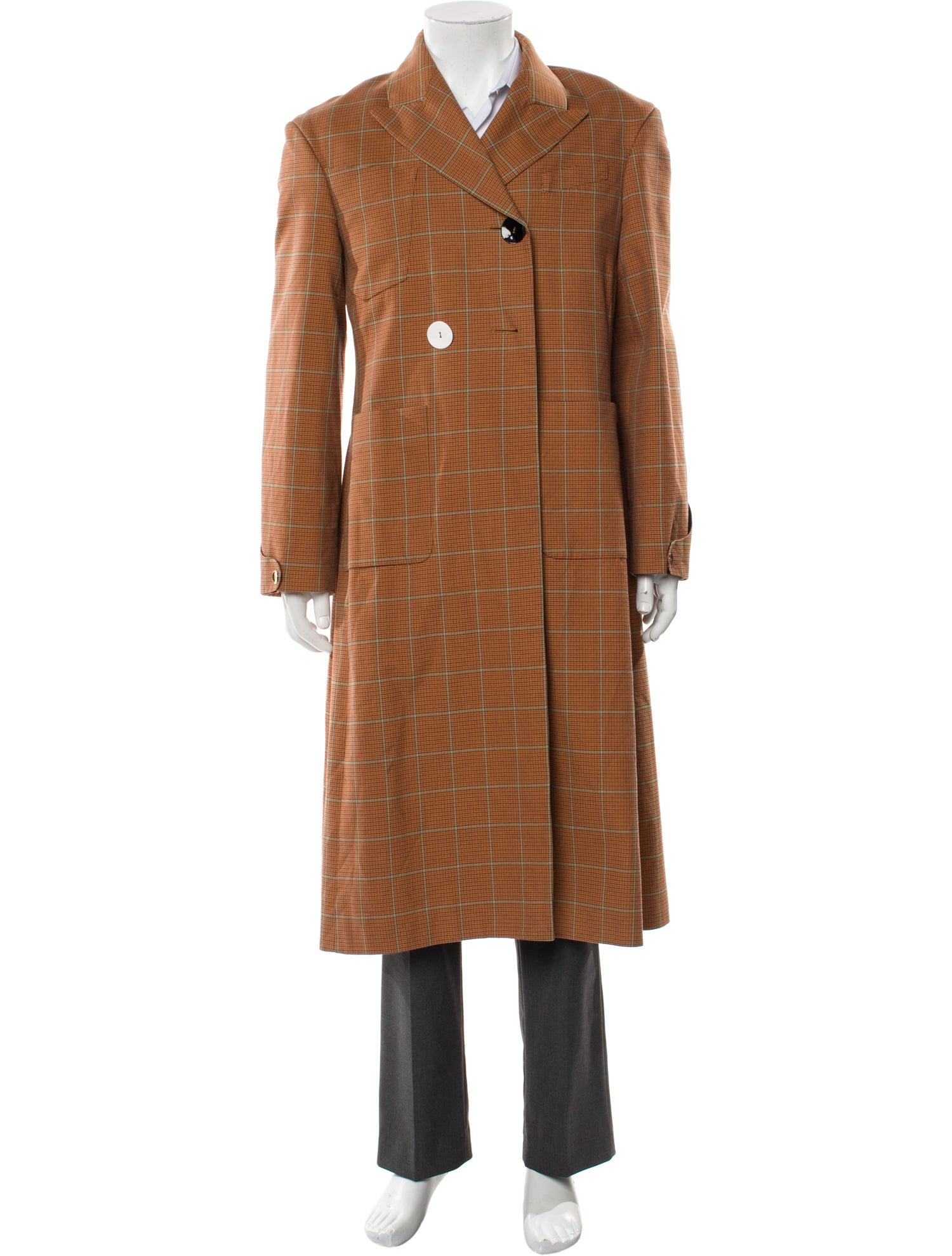 Ellery Houndstooth Print Overcoat