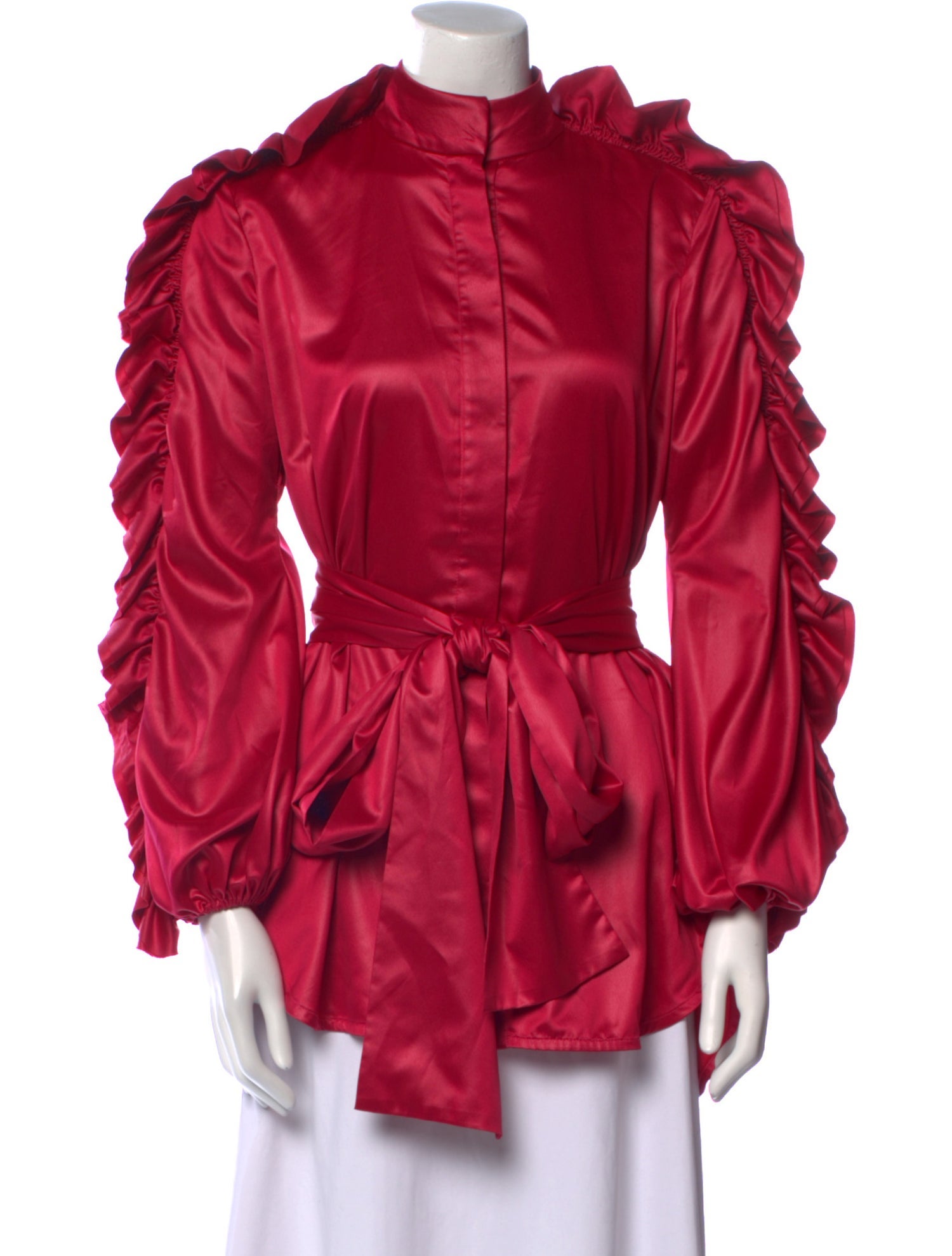 Ellery Mock Neck Long Sleeve Blouse