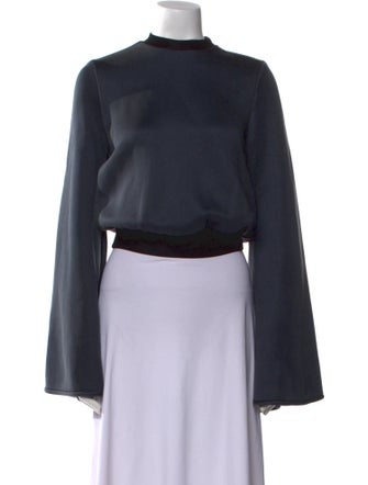 Ellery Mock Neck Long Sleeve Crop Top