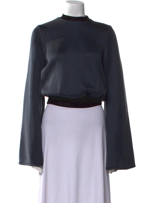 Ellery Mock Neck Long Sleeve Crop Top