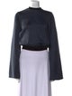 Ellery Mock Neck Long Sleeve Crop Top