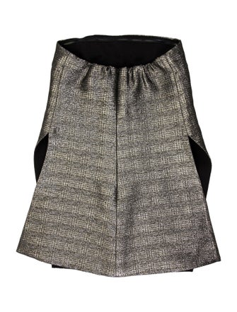 Ellery Tweed Pattern Strapless Crop Top