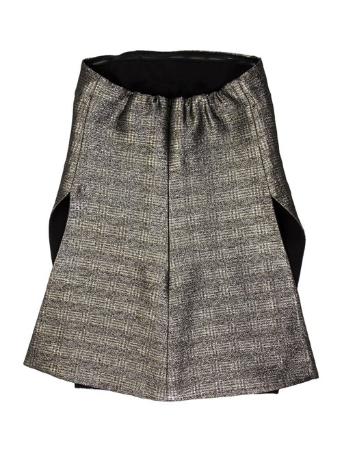 Ellery Tweed Pattern Strapless Crop Top