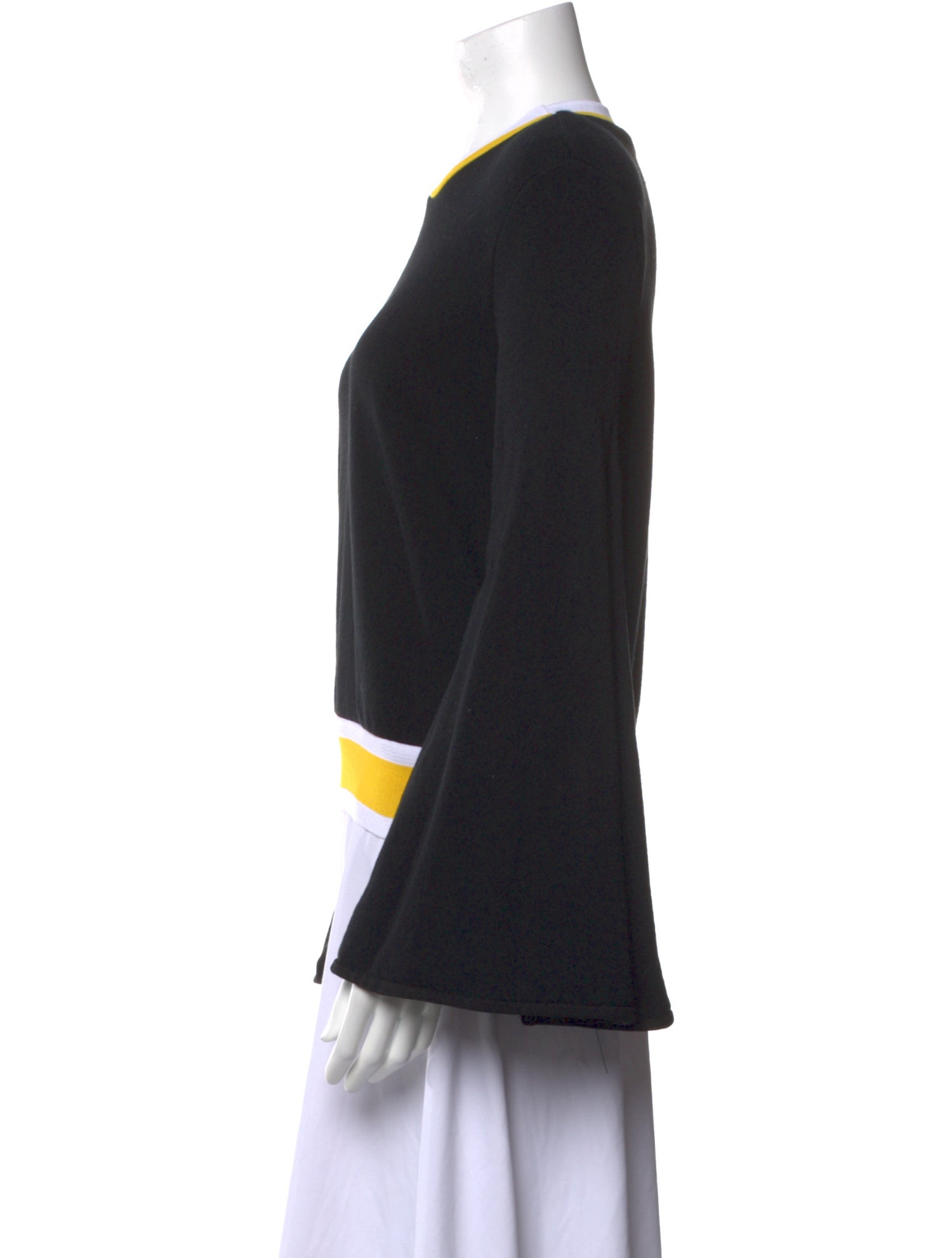 Ellery Colorblock Pattern Crew Neck Sweatshirt