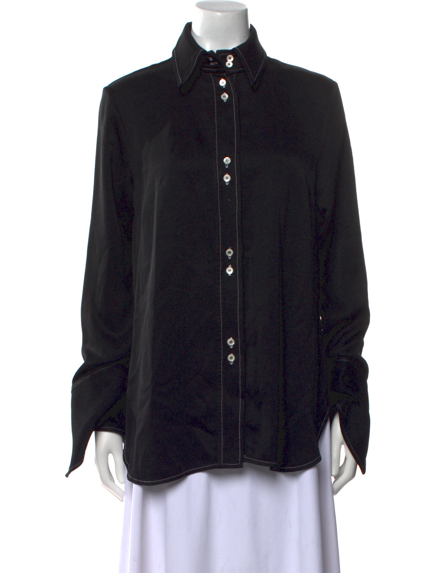 Ellery Long Sleeve Button-Up Top