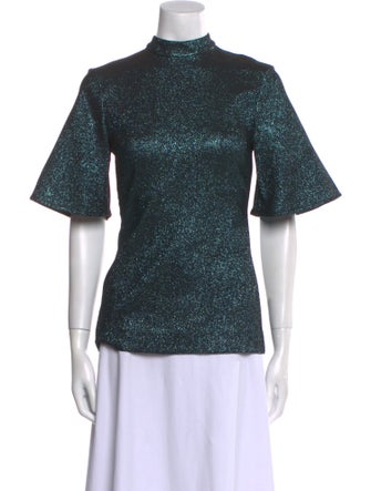 Ellery Mock Neck Short Sleeve Top