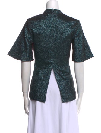 Ellery Mock Neck Short Sleeve Top