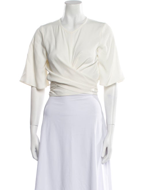 Ellery V-Neck Short Sleeve Crop Top