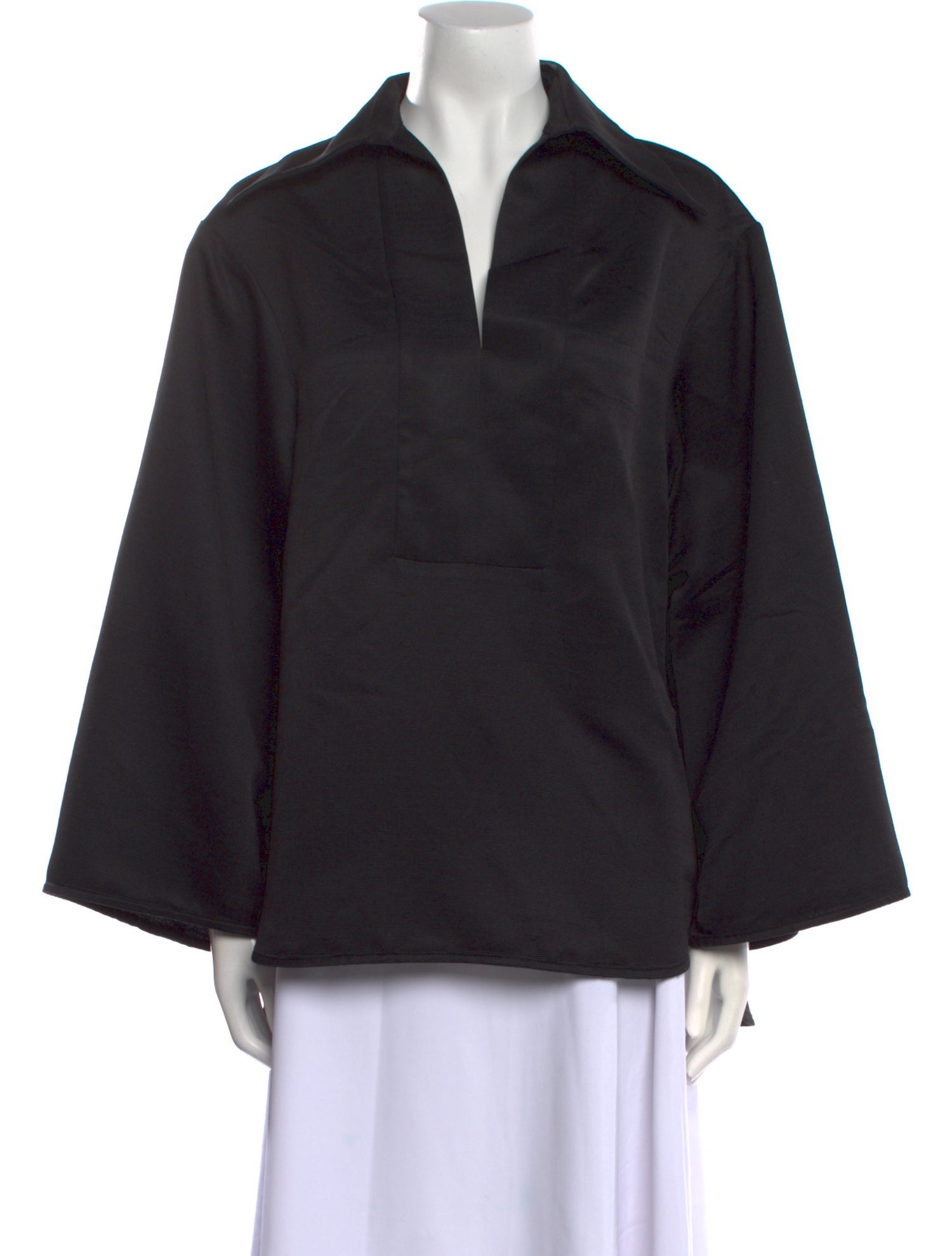 Ellery V-Neck Long Sleeve Button-Up Top w/ Tags