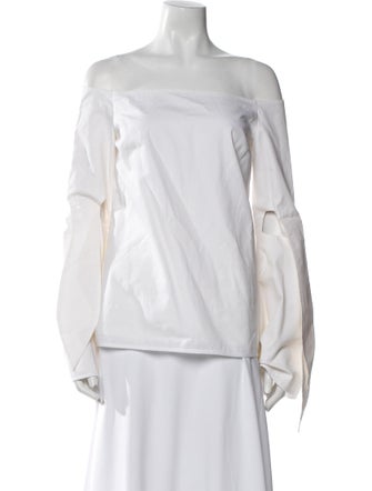 Ellery Off-The-Shoulder Long Sleeve Blouse