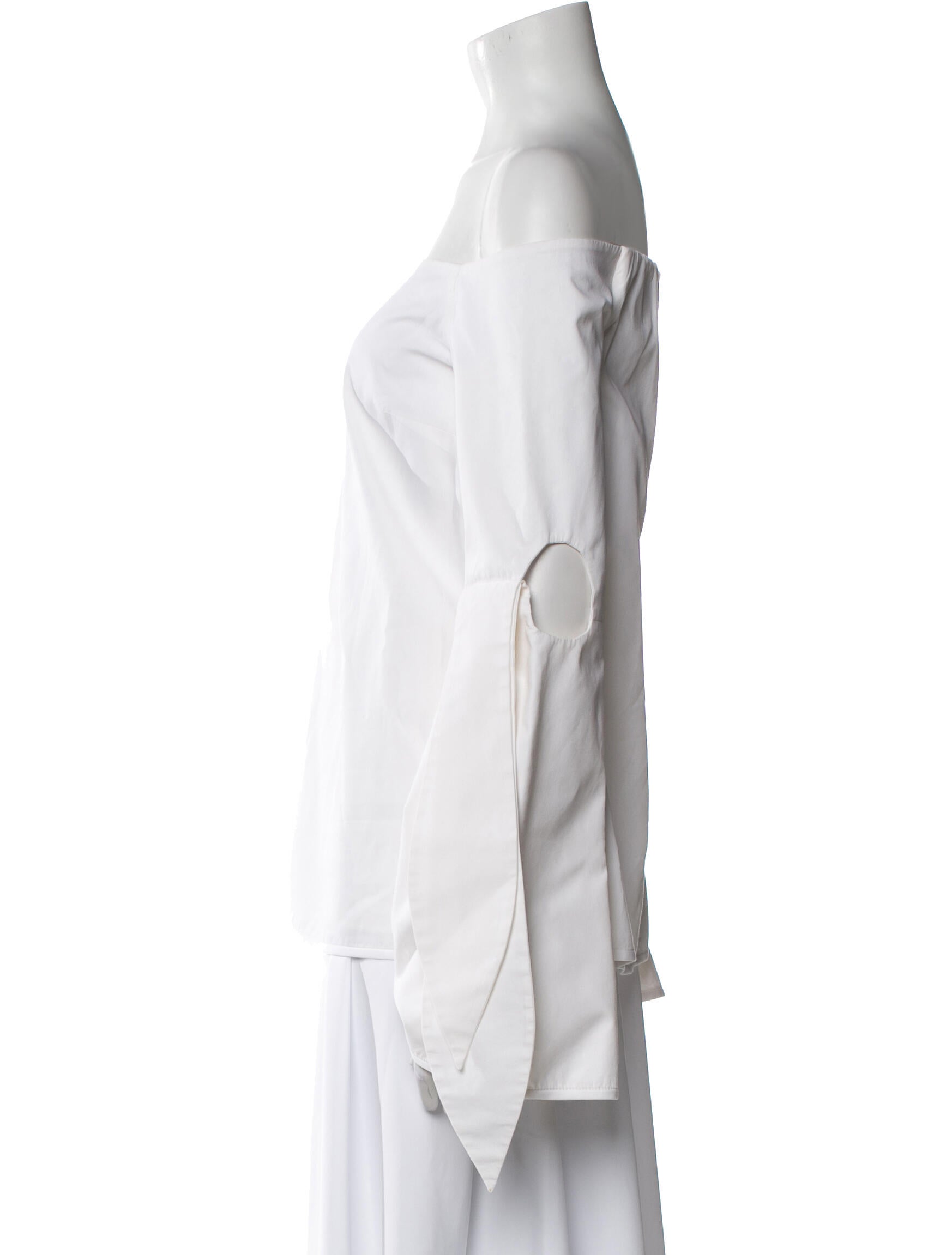 Ellery Off-The-Shoulder Long Sleeve Blouse