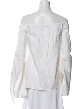 Ellery Off-The-Shoulder Long Sleeve Blouse