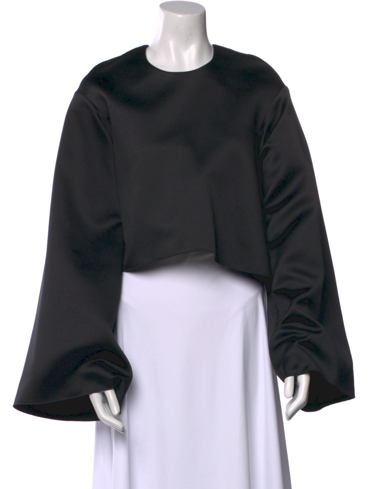 Ellery Crew Neck Long Sleeve Crop Top