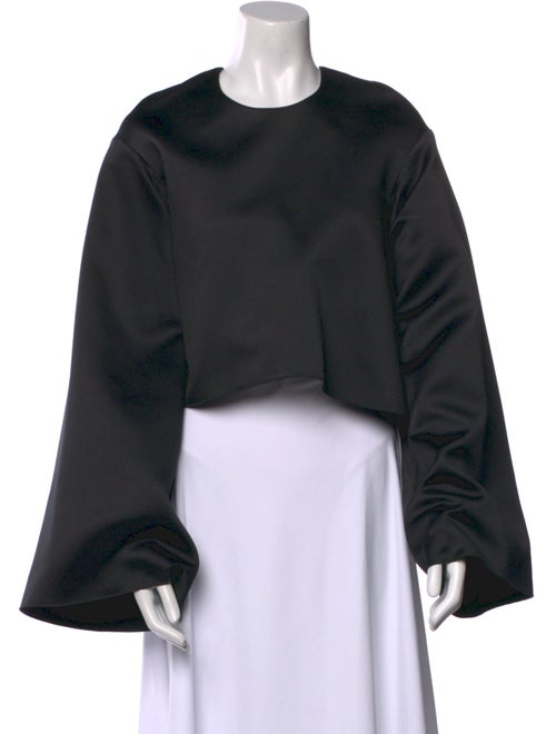 Ellery Crew Neck Long Sleeve Crop Top