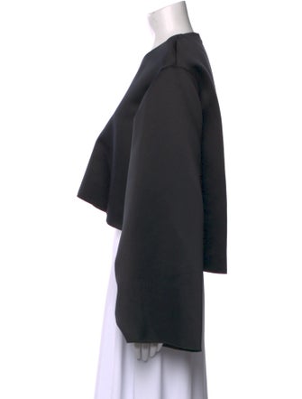 Ellery Crew Neck Long Sleeve Crop Top