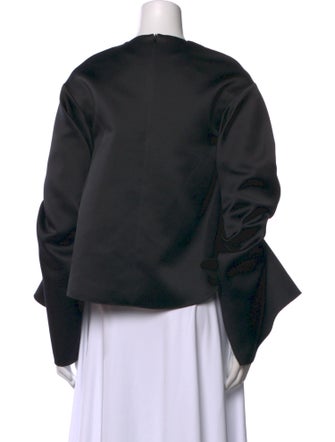 Ellery Crew Neck Long Sleeve Crop Top