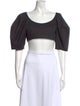 Ellery Scoop Neck Short Sleeve Crop Top
