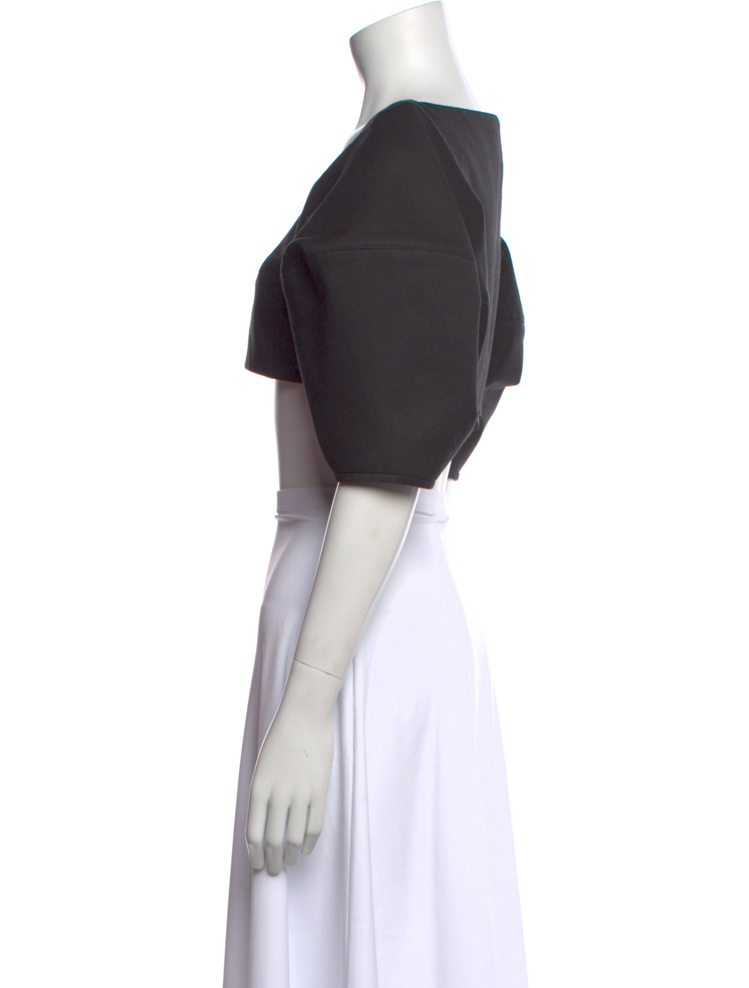 Ellery Scoop Neck Short Sleeve Crop Top