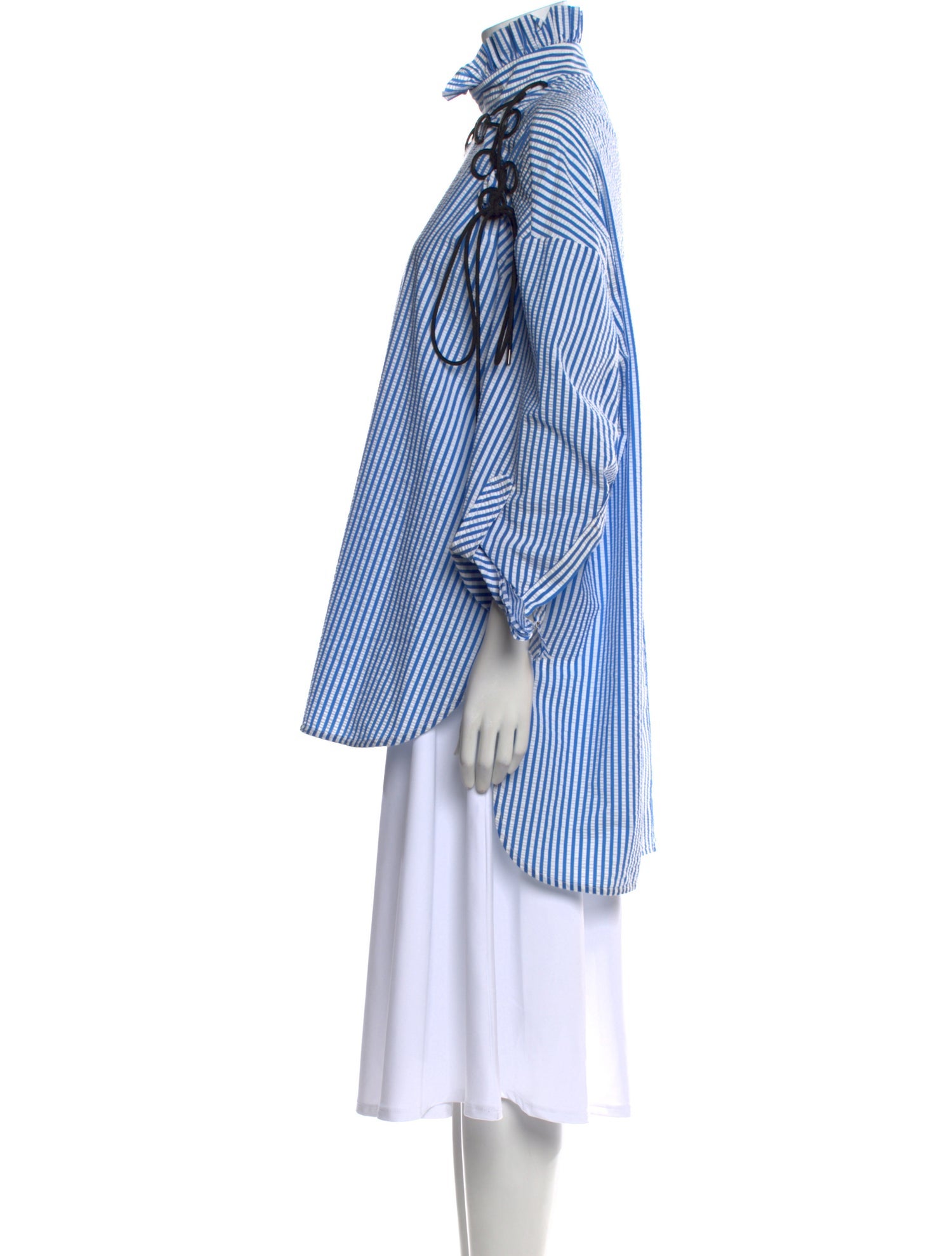 Ellery Striped Mock Neck Tunic