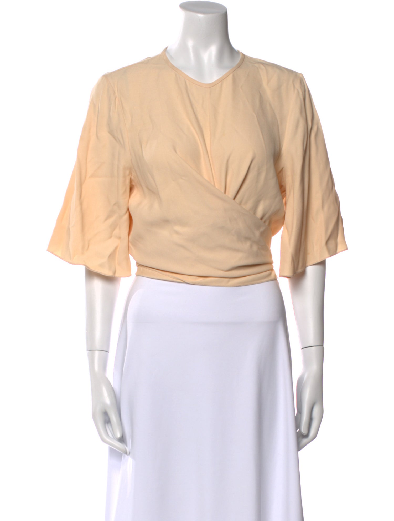 Ellery Scoop Neck Short Sleeve Crop Top