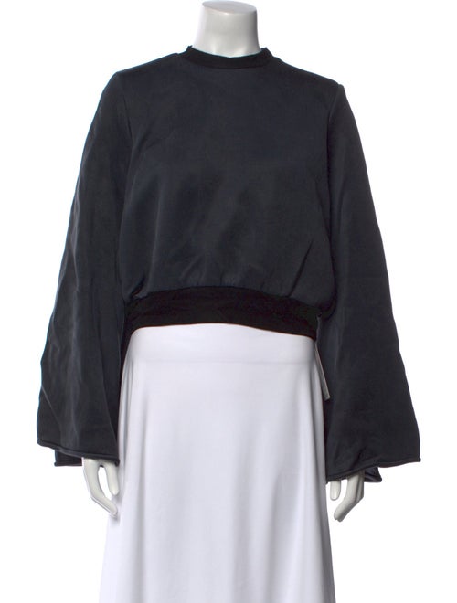 Ellery Crew Neck Long Sleeve Crop Top