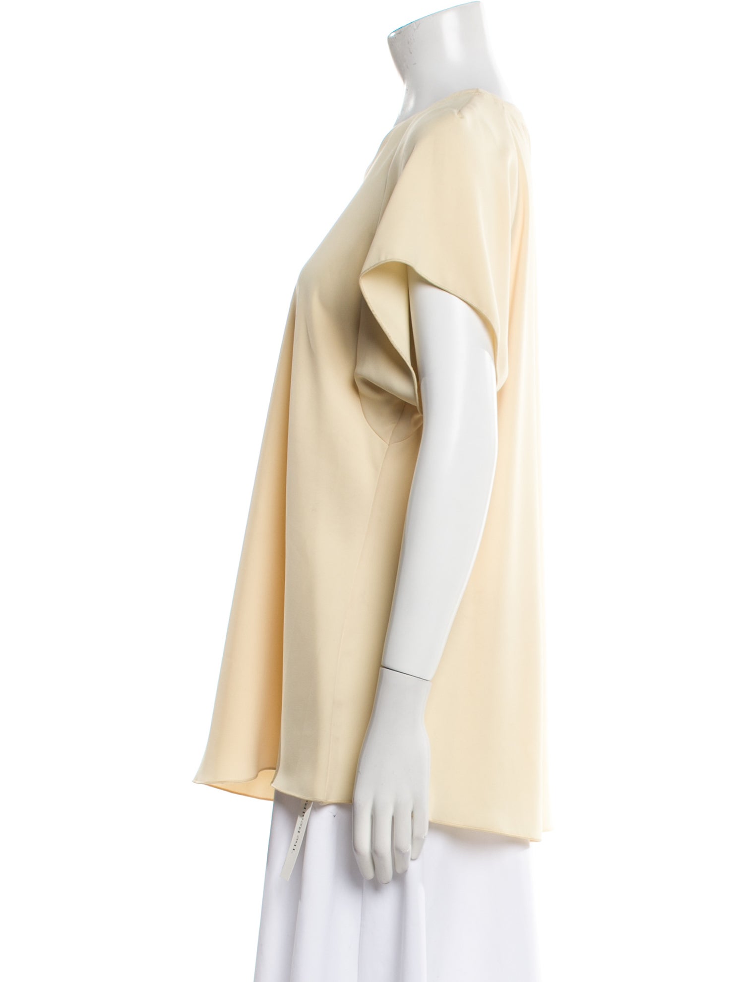 Ellery Scoop Neck Short Sleeve Blouse