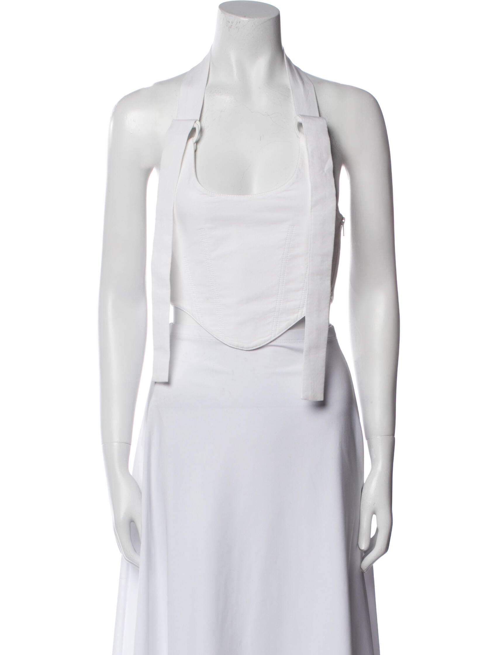 Ellery Halterneck Sleeveless Crop Top