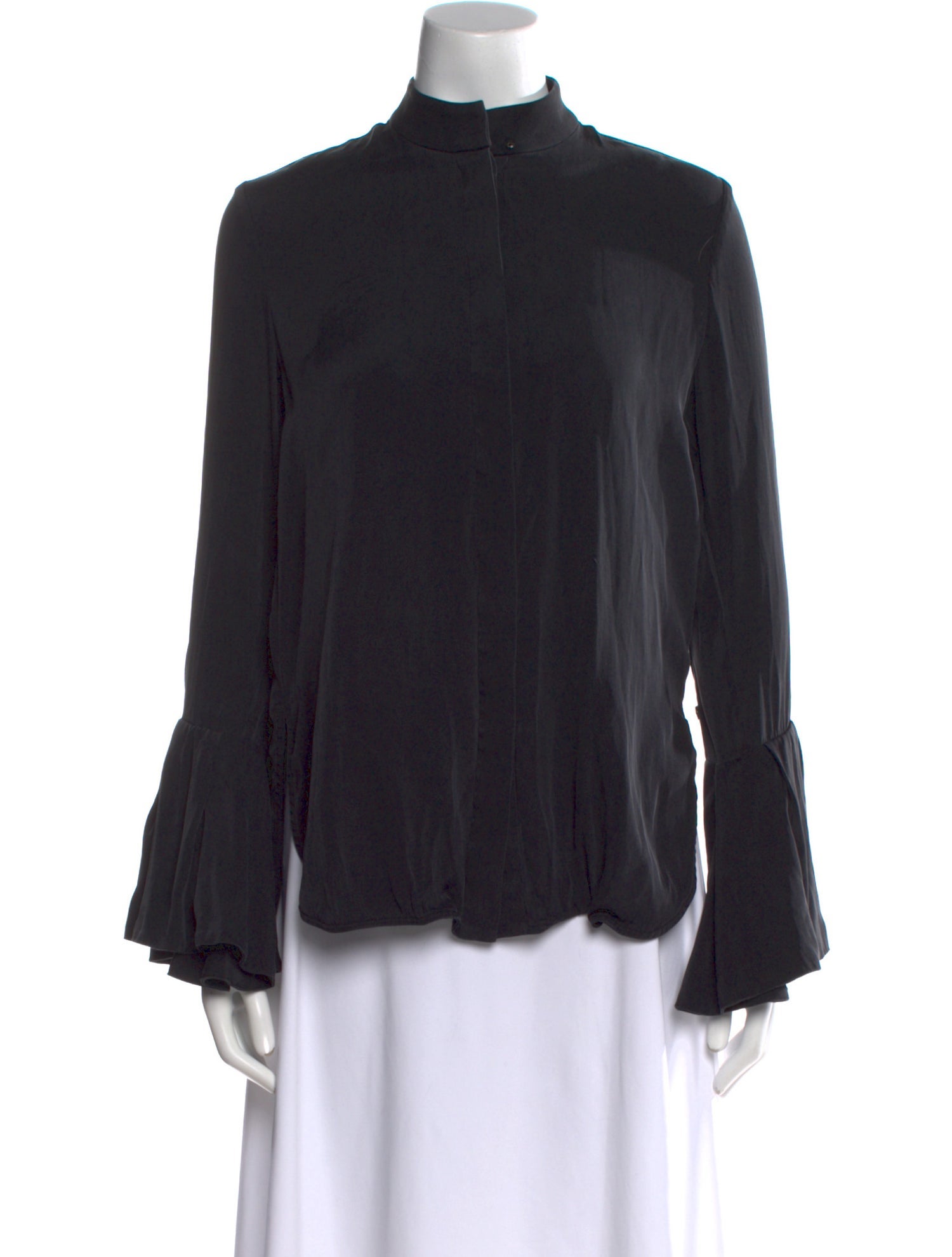 Ellery Silk Mock Neck Blouse