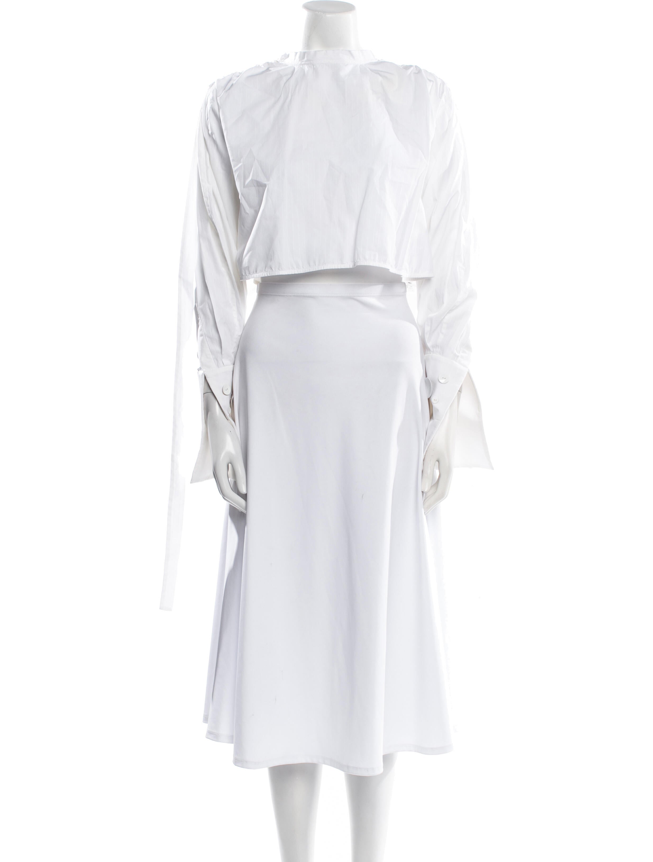 Ellery Mock Neck Three-Quarter Sleeve Crop Top