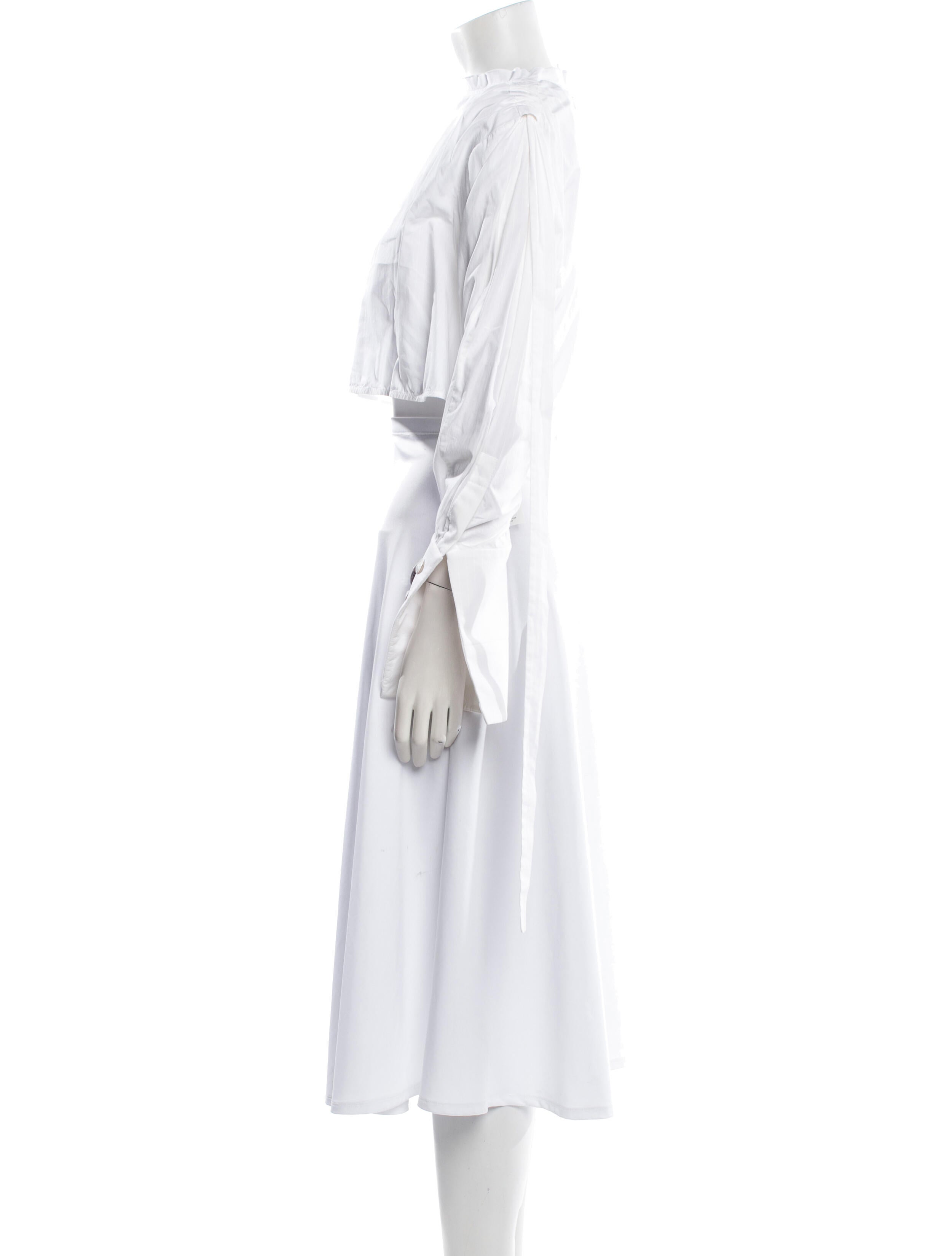 Ellery Mock Neck Three-Quarter Sleeve Crop Top