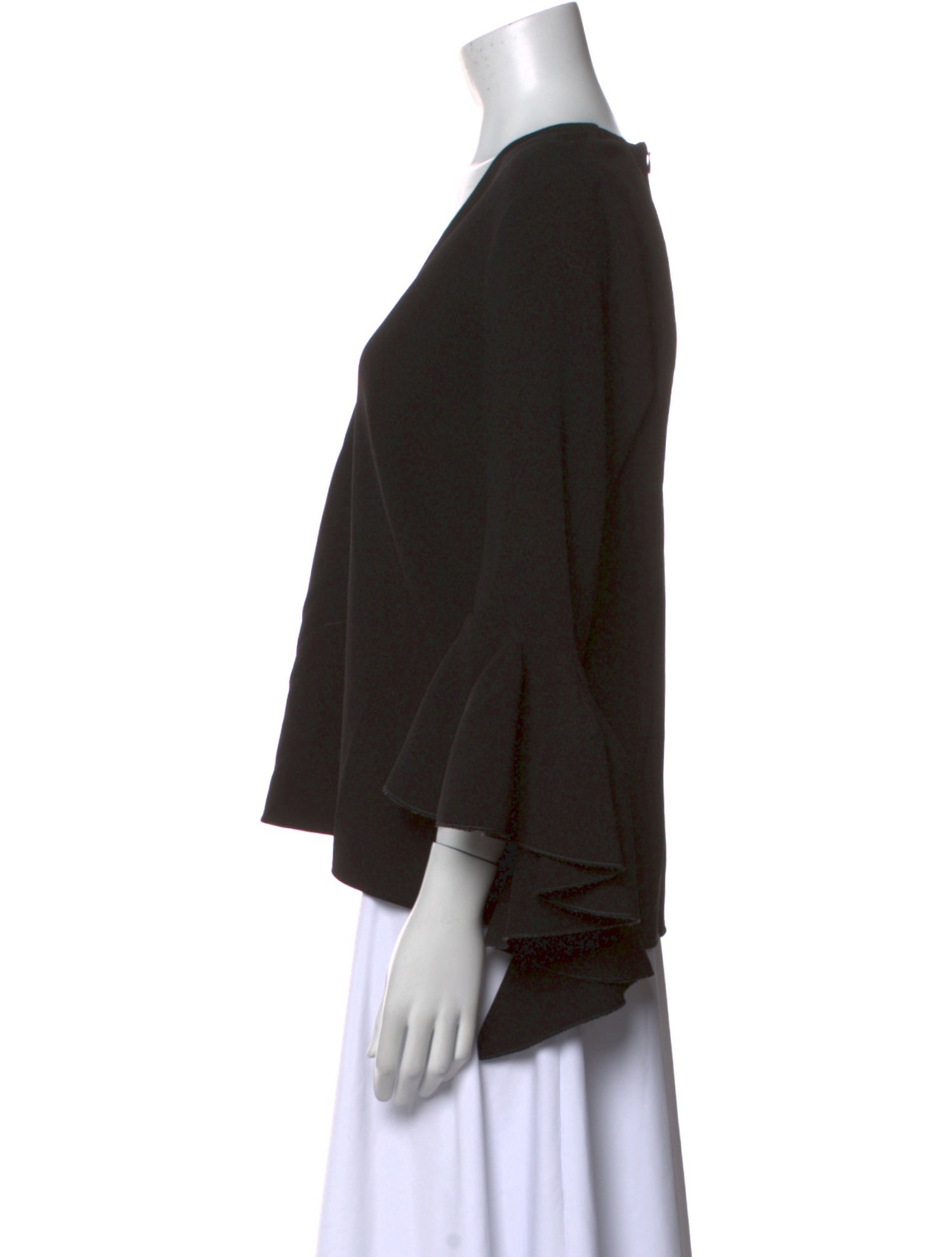 Ellery V-Neck Three-Quarter Sleeve Blouse