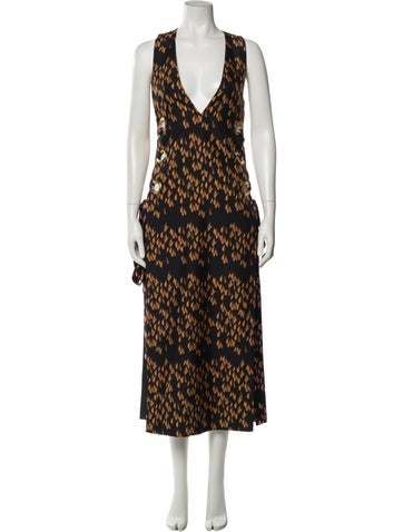 Pre-owned Ellery Silk Long Dress W/ Tags In Multi