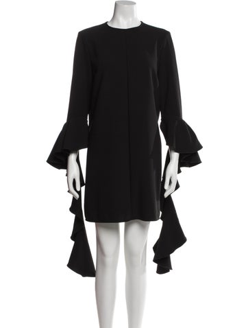 Pre-owned Ellery Crew Neck Mini Dress In Black
