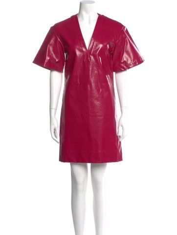 Pre-owned Ellery V-neck Mini Dress In Pink