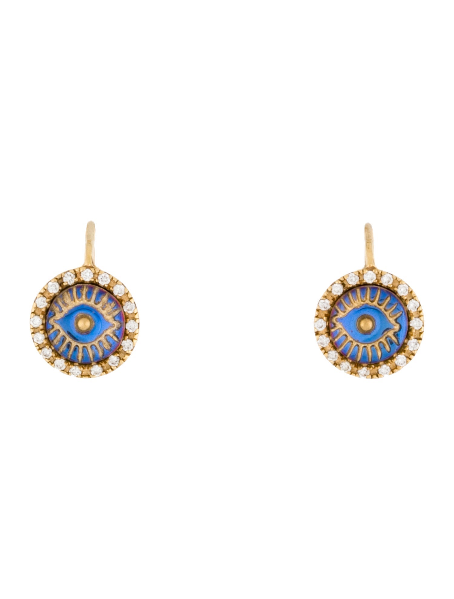 Ileana Makri Iridescent Eye Earclip Earrings