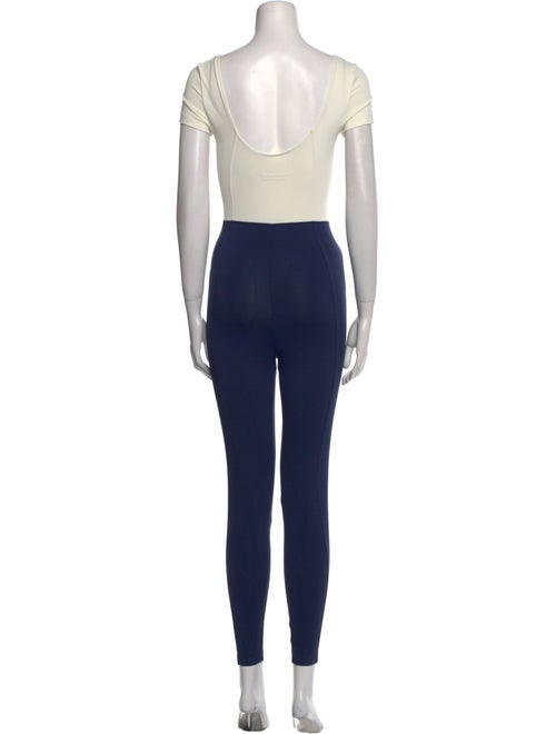 Ernest Leoty Colorblock Pattern V-Neck Jumpsuit