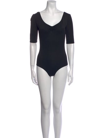 Ernest Leoty V-Neck Short Sleeve Bodysuit