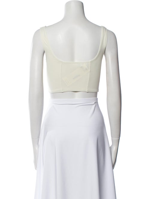 Ernest Leoty Square Neckline Sleeveless Crop Top