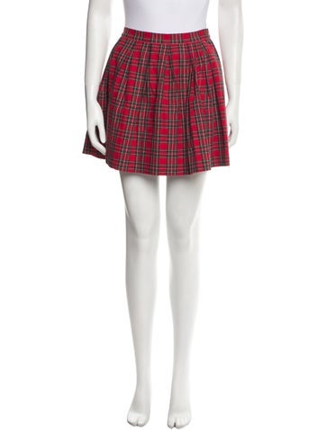 ERL Skirts Plaid Print Mini Skirt M