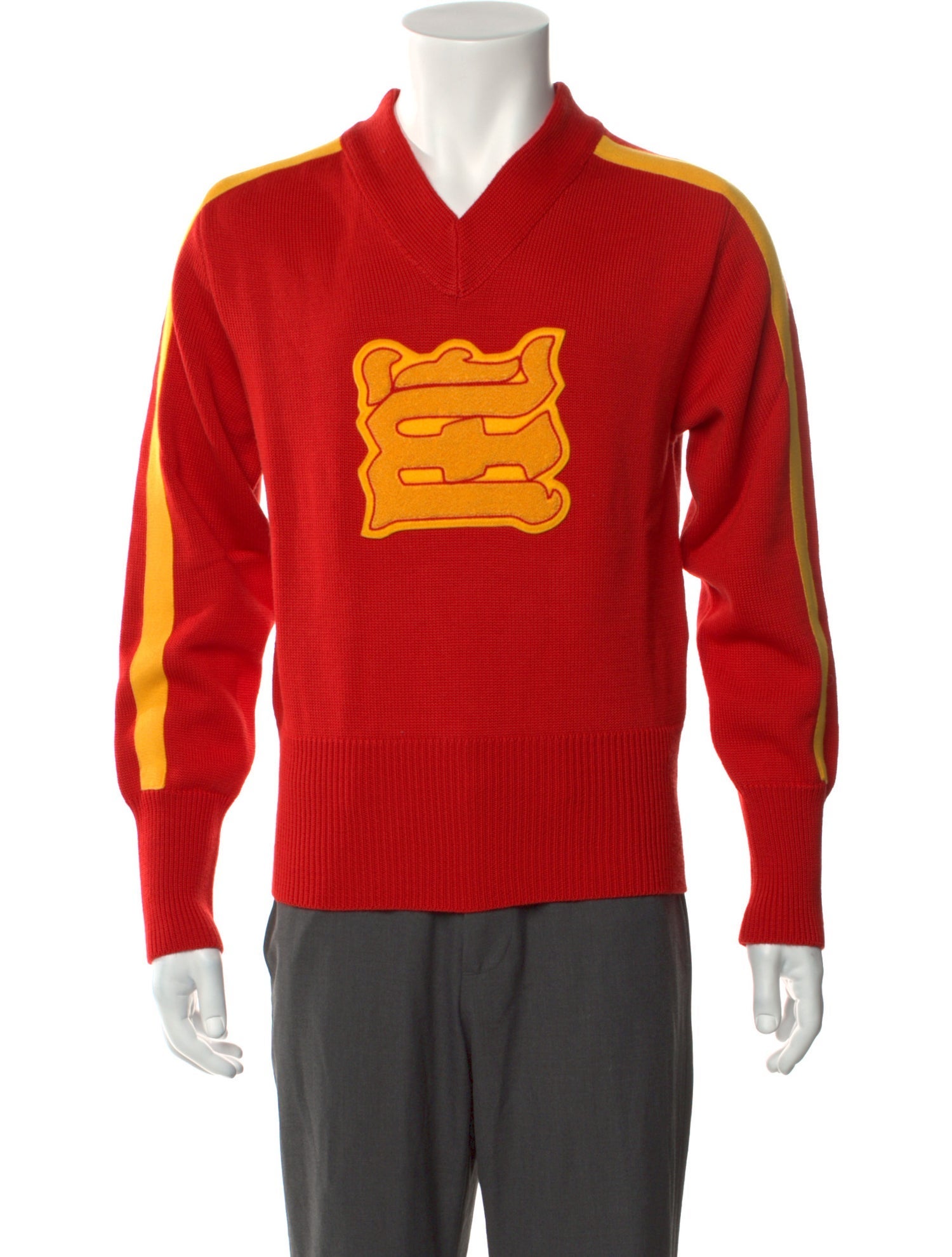 ERL Graphic Print V-Neck Pullover w/ Tags