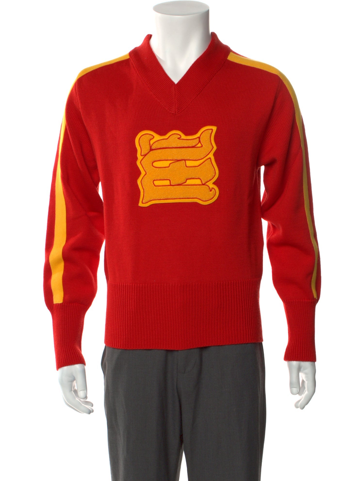 ERL Graphic Print V-Neck Pullover w/ Tags