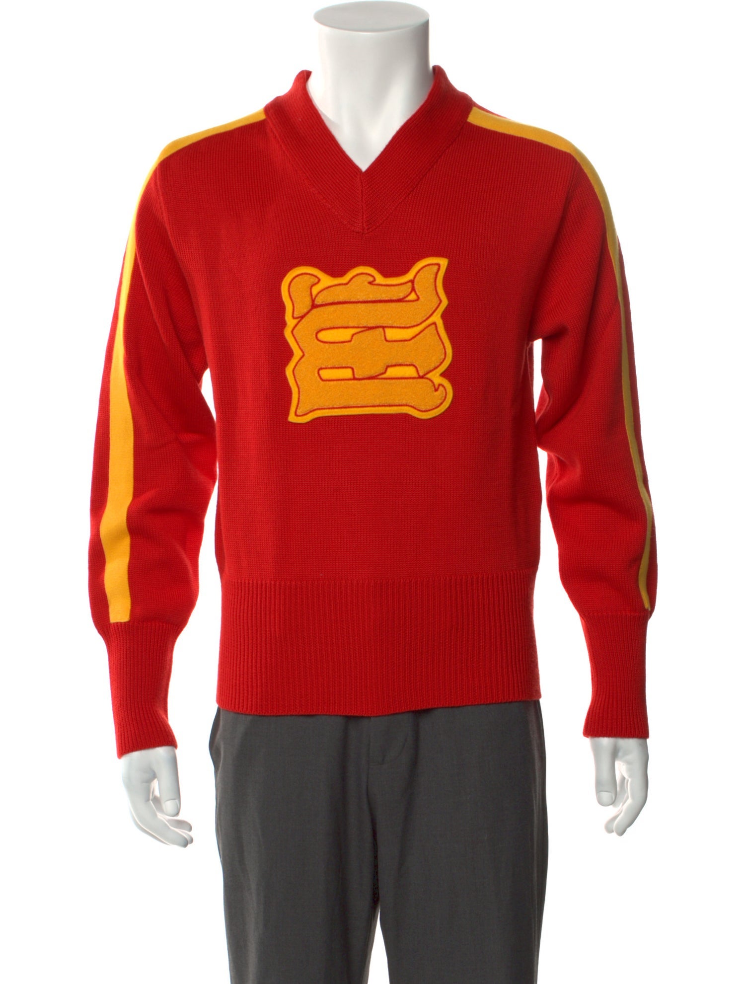 ERL Graphic Print V-Neck Pullover w/ Tags