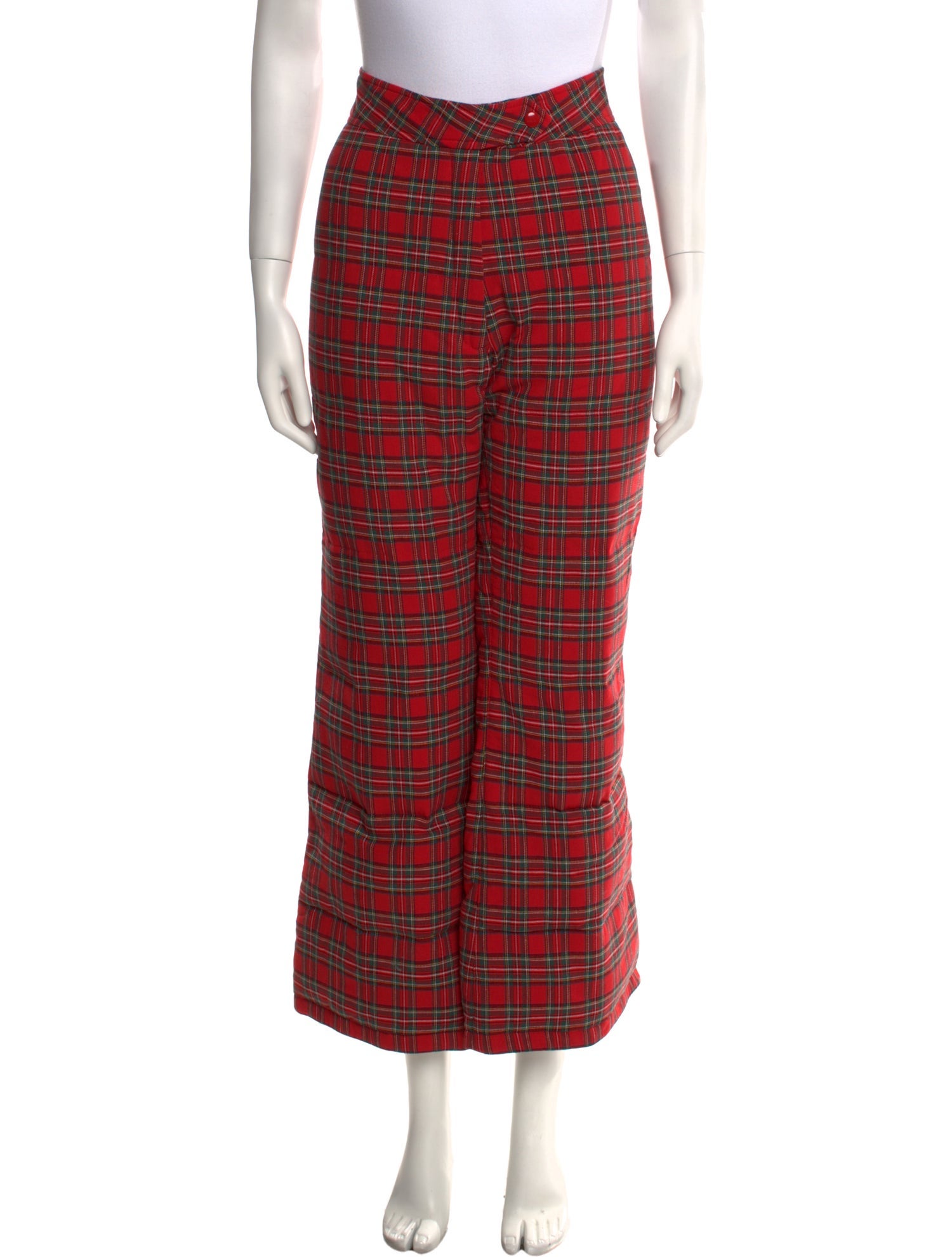 ERL Plaid Print Wide Leg Pants w/ Tags