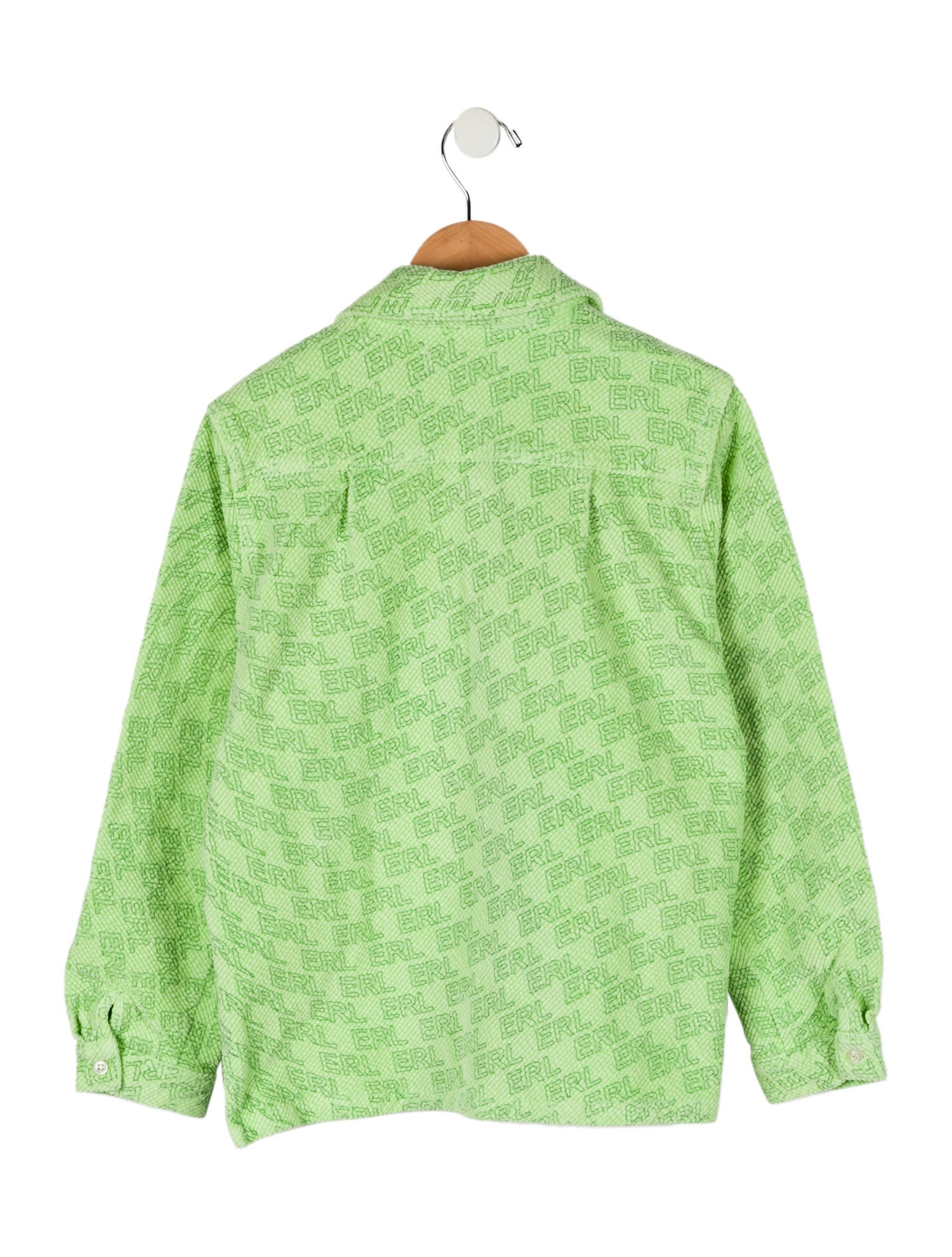 ERL Boys' Logo Long Sleeve Button Up Shirt